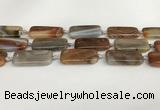 CAA4552 15.5 inches 15*30mm rectangle banded agate beads wholesale