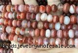 CAA4563 15.5 inches 6*10mm - 8*11mm rondelle south red agate beads