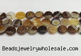 CAA4604 15.5 inches 16mm flat round banded agate beads wholesale