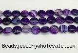 CAA4605 15.5 inches 16mm flat round banded agate beads wholesale