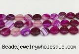 CAA4606 15.5 inches 16mm flat round banded agate beads wholesale