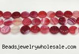 CAA4615 15.5 inches 18mm flat round banded agate beads wholesale