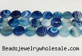 CAA4625 15.5 inches 20mm flat round banded agate beads wholesale