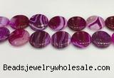 CAA4638 15.5 inches 30mm flat round banded agate beads wholesale