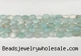 CAA4649 15.5 inches 10*14mm oval banded agate beads wholesale