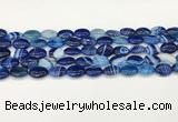 CAA4650 15.5 inches 10*14mm oval banded agate beads wholesale