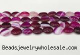 CAA4655 15.5 inches 12*16mm oval banded agate beads wholesale