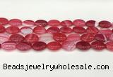 CAA4656 15.5 inches 12*16mm oval banded agate beads wholesale