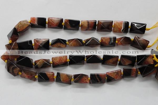 CAA466 15.5 inches 16*16*20mm pyramid agate druzy geode beads