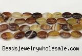 CAA4661 15.5 inches 13*18mm oval banded agate beads wholesale