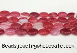 CAA4664 15.5 inches 13*18mm oval banded agate beads wholesale