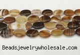 CAA4669 15.5 inches 15*20mm oval banded agate beads wholesale