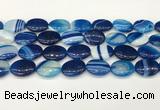 CAA4674 15.5 inches 15*20mm oval banded agate beads wholesale