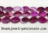 CAA4679 15.5 inches 18*25mm oval banded agate beads wholesale