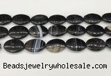 CAA4683 15.5 inches 18*25mm oval banded agate beads wholesale