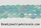 CAA4698 15.5 inches 12*16mm flat teardrop banded agate beads wholesale