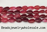 CAA4705 15.5 inches 13*18mm flat teardrop banded agate beads wholesale