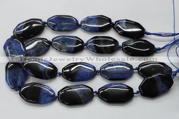 CAA471 15.5 inches 25*40mm octagonal agate druzy geode beads