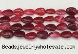 CAA4713 15.5 inches 15*20mm flat teardrop banded agate beads wholesale