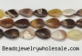 CAA4718 15.5 inches 18*25mm flat teardrop banded agate beads wholesale