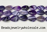 CAA4719 15.5 inches 18*25mm flat teardrop banded agate beads wholesale