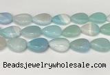 CAA4722 15.5 inches 18*25mm flat teardrop banded agate beads wholesale