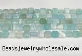 CAA4730 15.5 inches 10*10mm square banded agate beads wholesale