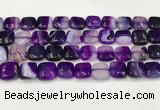 CAA4735 15.5 inches 12*12mm square banded agate beads wholesale