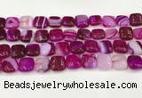 CAA4736 15.5 inches 12*12mm square banded agate beads wholesale