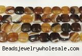 CAA4741 15.5 inches 14*14mm square banded agate beads wholesale