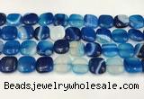 CAA4746 15.5 inches 14*14mm square banded agate beads wholesale