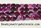 CAA4751 15.5 inches 16*16mm square banded agate beads wholesale