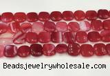 CAA4752 15.5 inches 16*16mm square banded agate beads wholesale