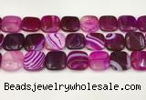 CAA4759 15.5 inches 18*18mm square banded agate beads wholesale