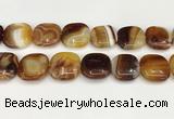 CAA4773 15.5 inches 25*25mm square banded agate beads wholesale