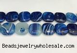 CAA4778 15.5 inches 25*25mm square banded agate beads wholesale