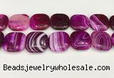 CAA4783 15.5 inches 30*30mm square banded agate beads wholesale