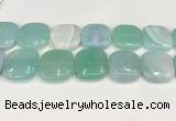 CAA4785 15.5 inches 30*30mm square banded agate beads wholesale