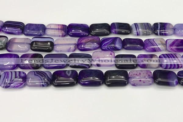 CAA4798 15.5 inches 12*16mm rectangle banded agate beads wholesale