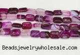 CAA4799 15.5 inches 12*16mm rectangle banded agate beads wholesale