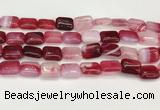 CAA4800 15.5 inches 12*16mm rectangle banded agate beads wholesale