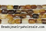 CAA4805 15.5 inches 13*18mm rectangle banded agate beads wholesale