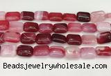 CAA4808 15.5 inches 13*18mm rectangle banded agate beads wholesale