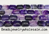 CAA4814 15.5 inches 15*20mm rectangle banded agate beads wholesale