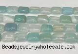 CAA4817 15.5 inches 15*20mm rectangle banded agate beads wholesale