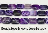 CAA4822 15.5 inches 18*25mm rectangle banded agate beads wholesale