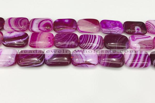 CAA4823 15.5 inches 18*25mm rectangle banded agate beads wholesale