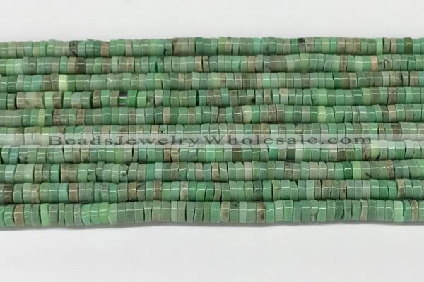 CAA4850 15.5 inches 2*4mm heishi grass agate beads wholesale