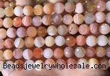 CAA4856 15.5 inches 8mm faceted round botswana agate beads