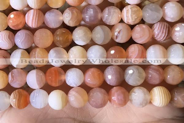 CAA4858 15.5 inches 12mm faceted round botswana agate beads